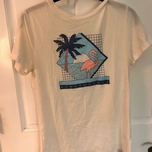 Aeropostale Classic Crew Neck Tee in Cream